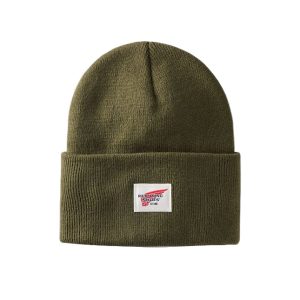 Logo Knit Beanie Hat - Army Green 97437