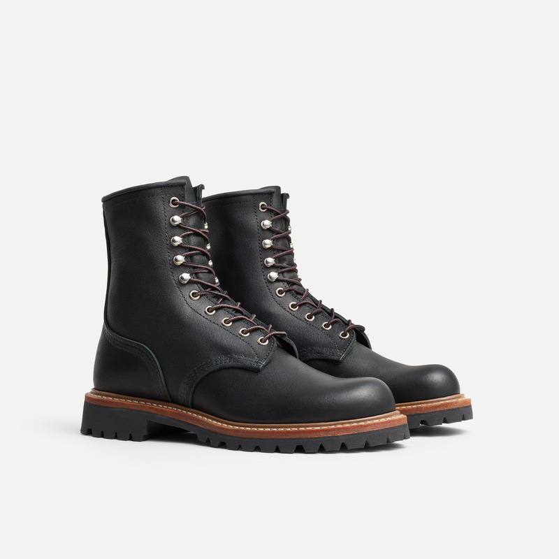 Red Wing Logger Boots - 4501 8-Inch Black Oil Slick - Image 2