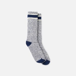 Red Wing Striped Wool Ragg Crew Sock Navy/Slate 97330